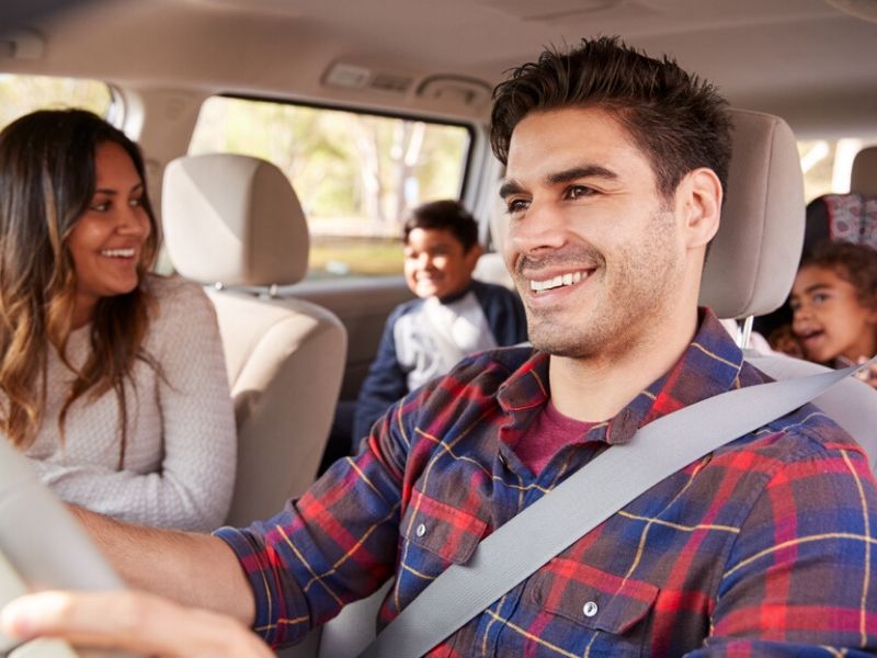 family in a car