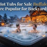 Backyard hot tub in Buffalo, New York